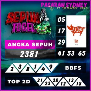 Prediksi Bocoran SYDNEY 17 November