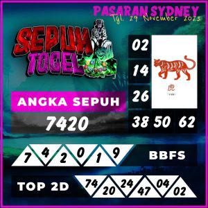 Prediksi Bocoran SYDNEY 29 November